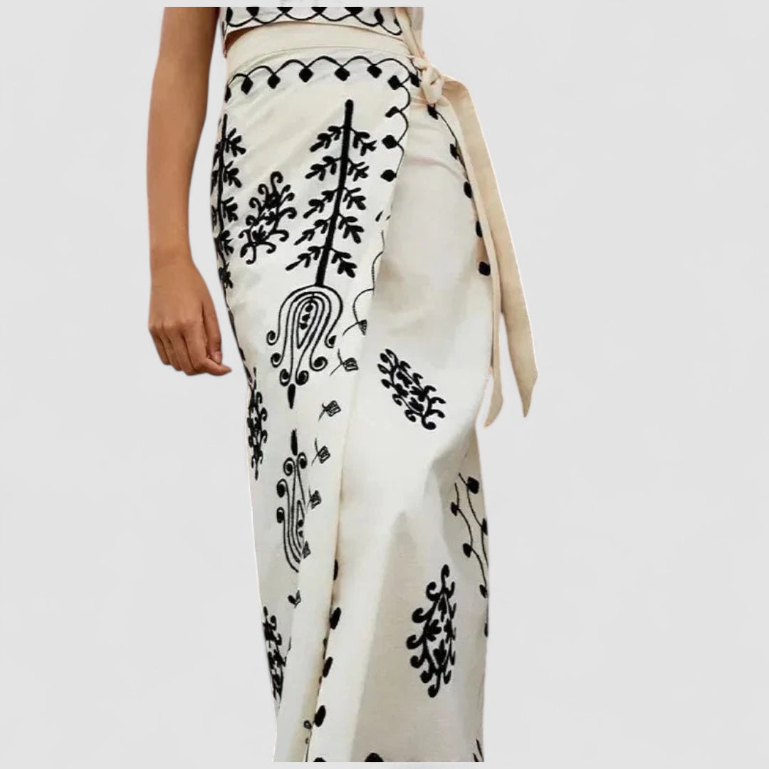 Ava™ | Camilla - Printed Top and Skirt