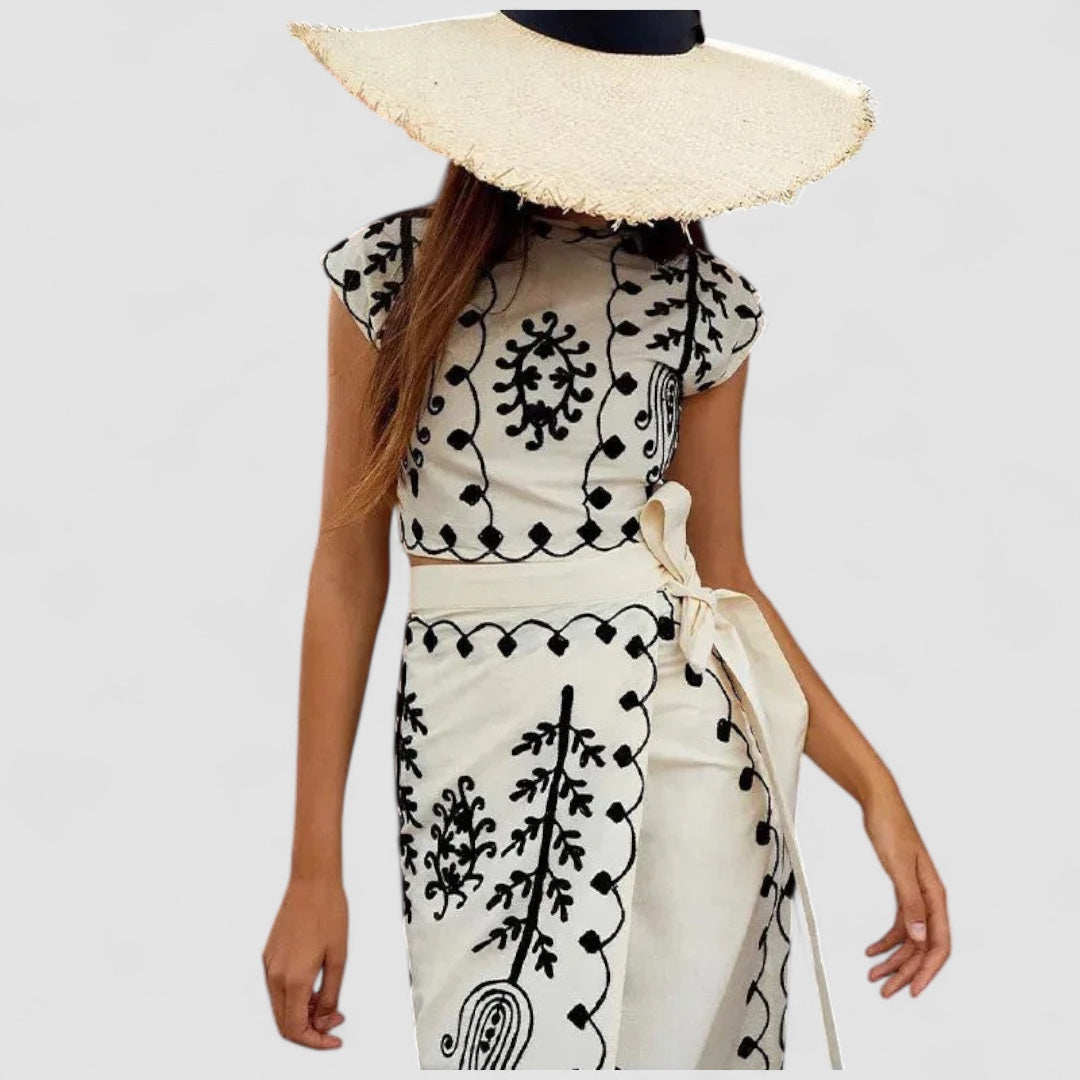 Ava™ | Camilla - Printed Top and Skirt