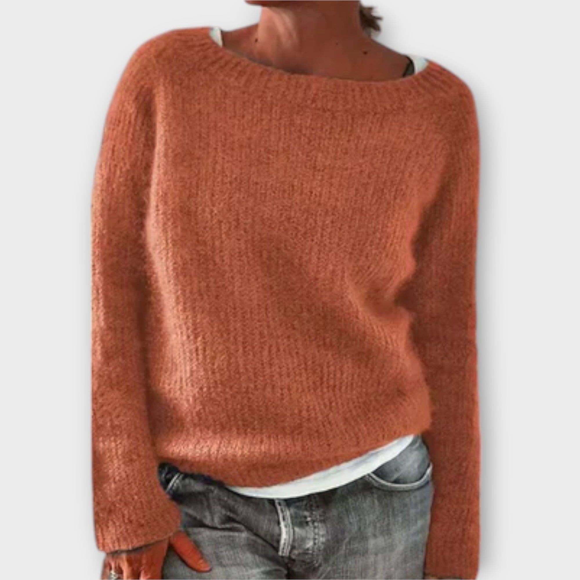 Ava™ – Solid Color Knit Sweater