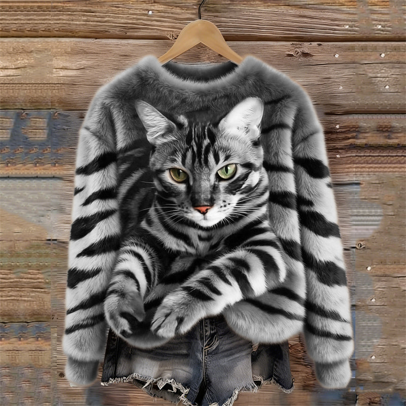 Ava™ - Cozy Animal Print Sweatshirt