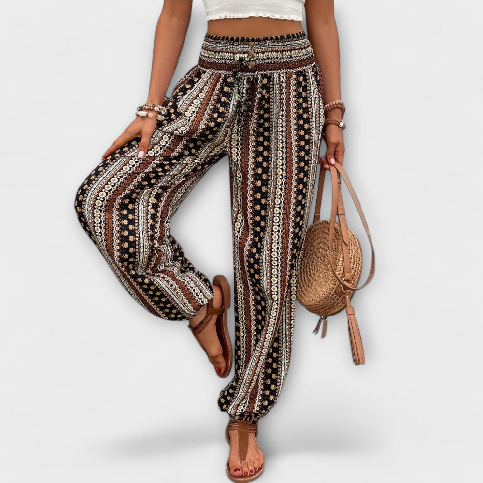 Ava™ - Tights with Ethnic Graphic