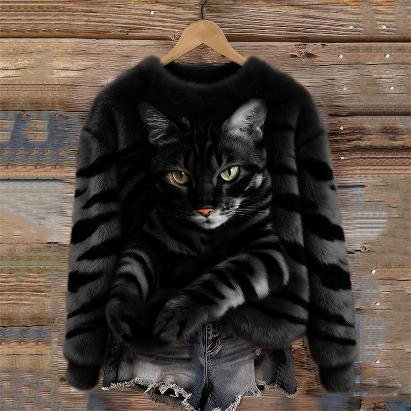 Ava™ - Cozy Animal Print Sweatshirt