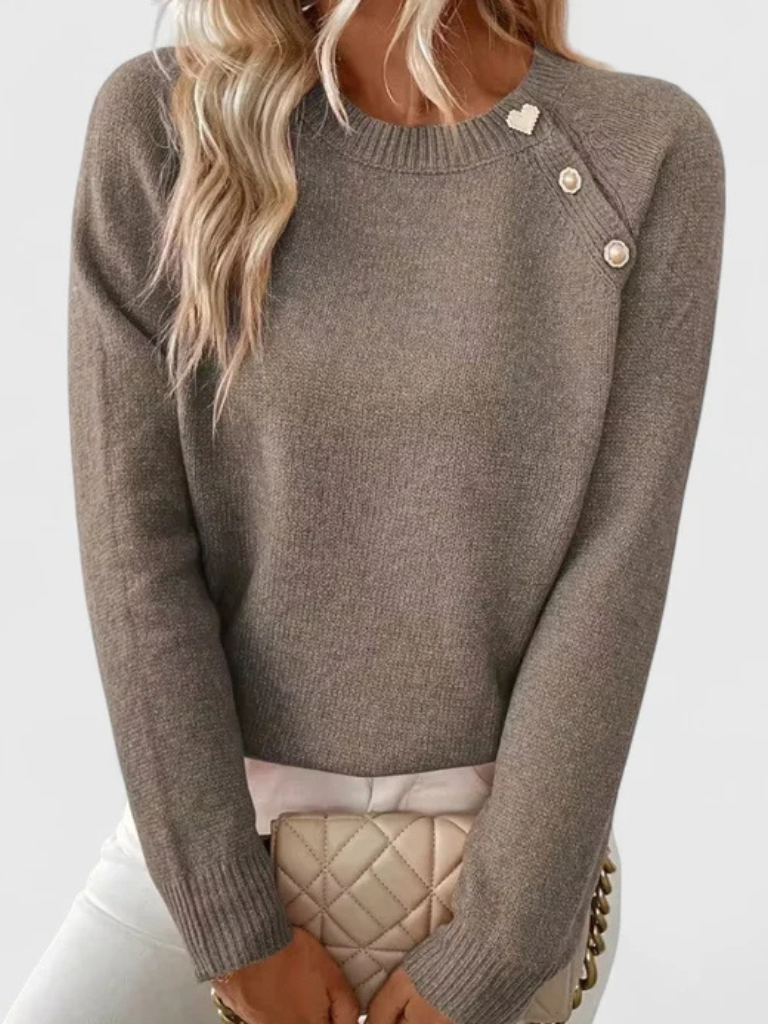 Ava™ Button Knit Top