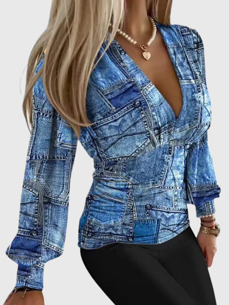 Ava™ V-Neck Blouse