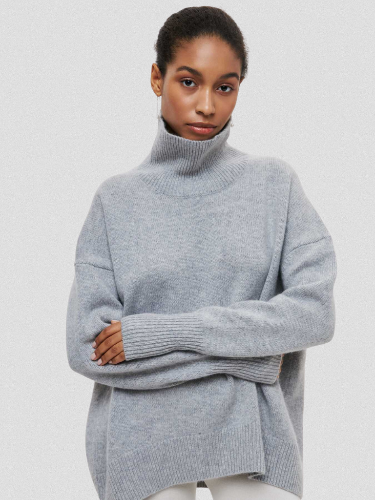 Ava™ High-Collar Knit Sweater