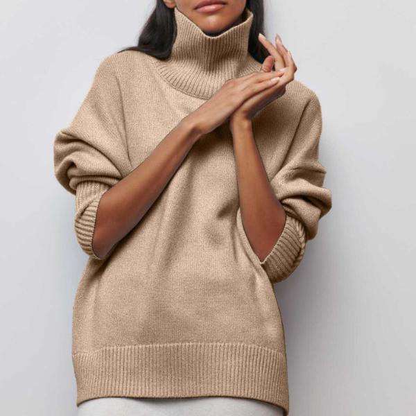 Ava™ - Comfortable High Neck Sweater