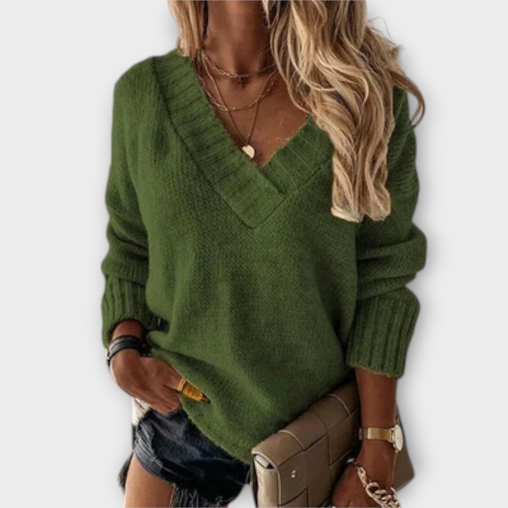 Ava™ Cozy V-Neck Sweater