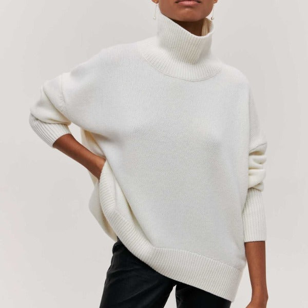 Ava™ - Comfortable High Neck Sweater