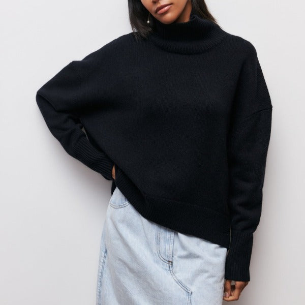 Ava™ - Comfortable High Neck Sweater