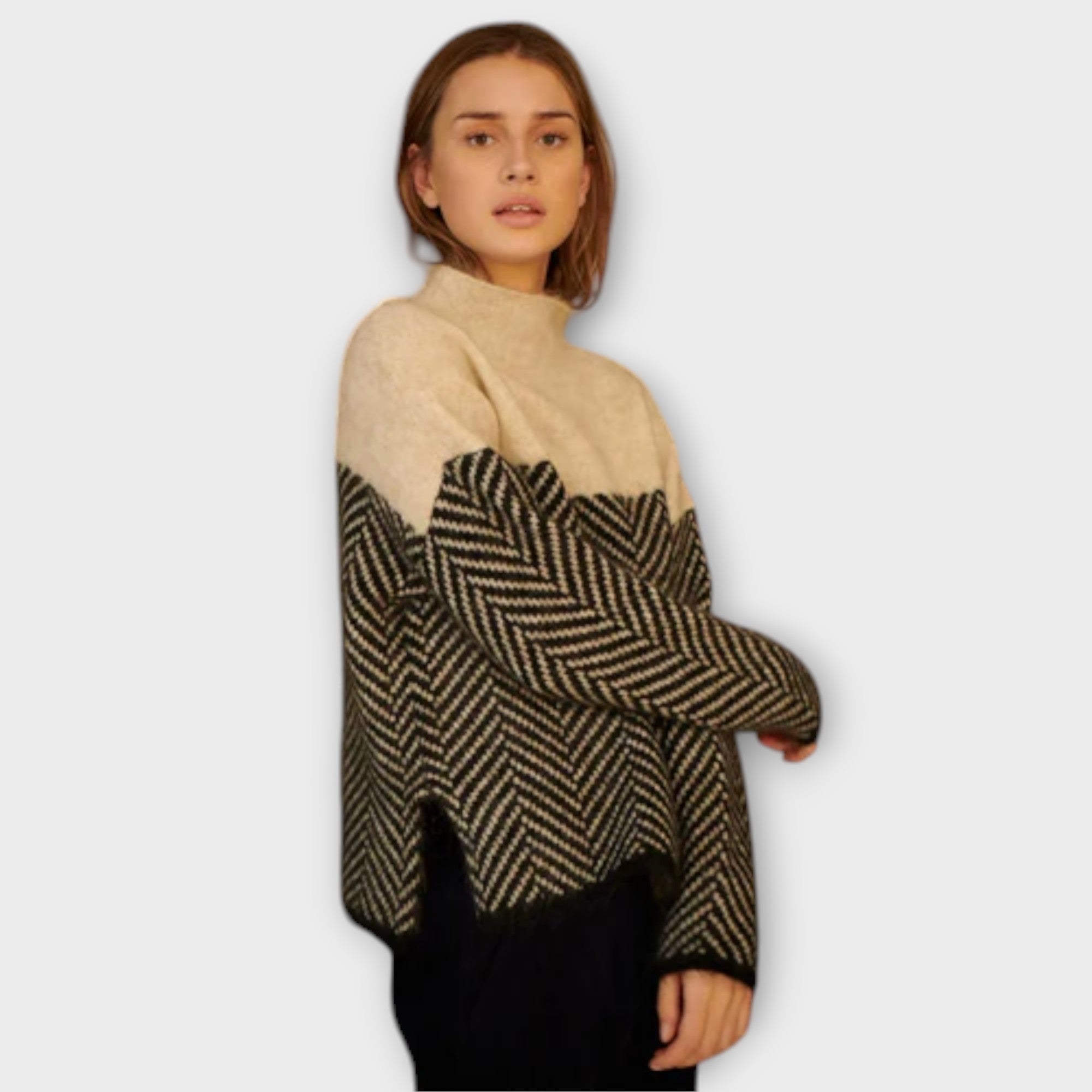 Ava™ - Soft Sweater with High Collar