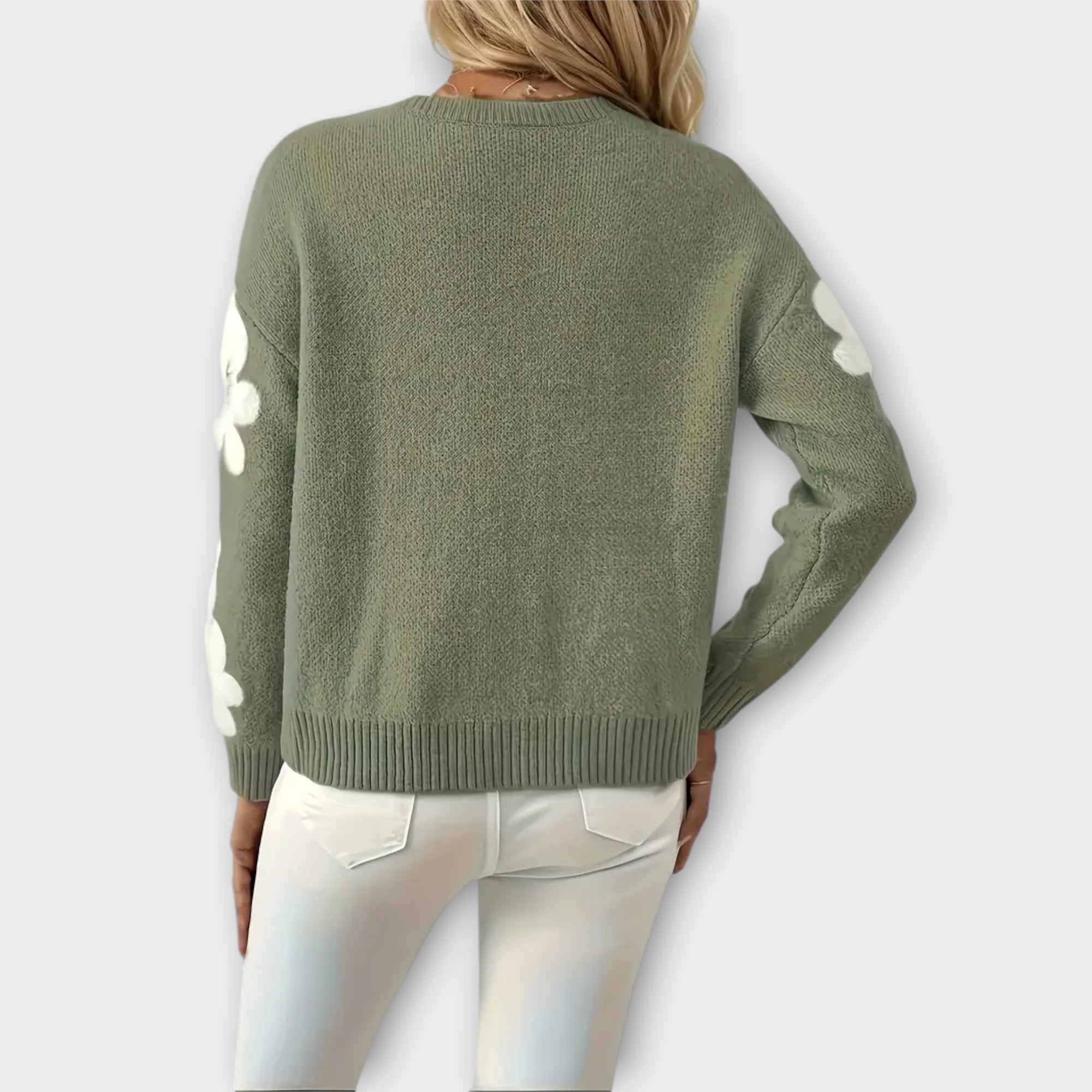 Ava™ - Soft Sweater with Floral Design