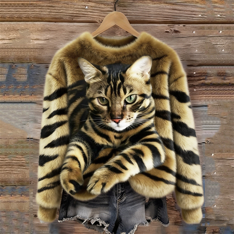 Ava™ - Cozy Animal Print Sweatshirt