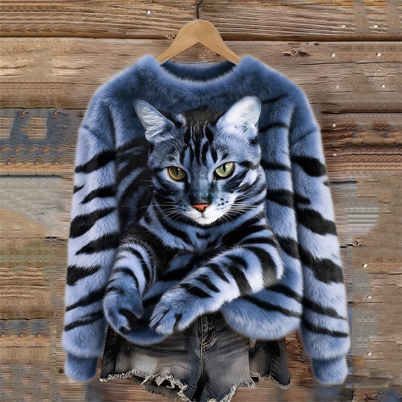 Ava™ - Cozy Animal Print Sweatshirt