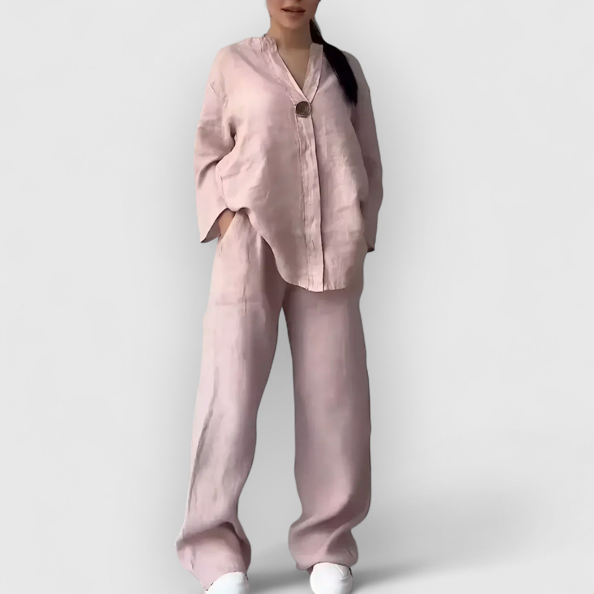 Ava™ | Margherita – Two-Piece Linen Set in Relaxed and Elegant Style