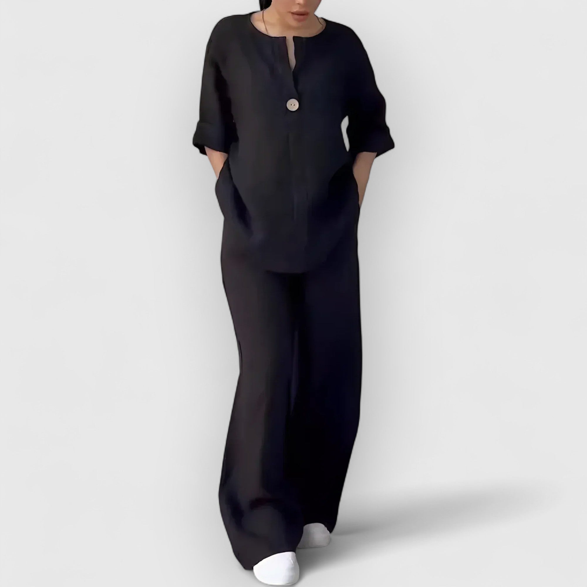 Ava™ | Margherita – Two-Piece Linen Set in Relaxed and Elegant Style