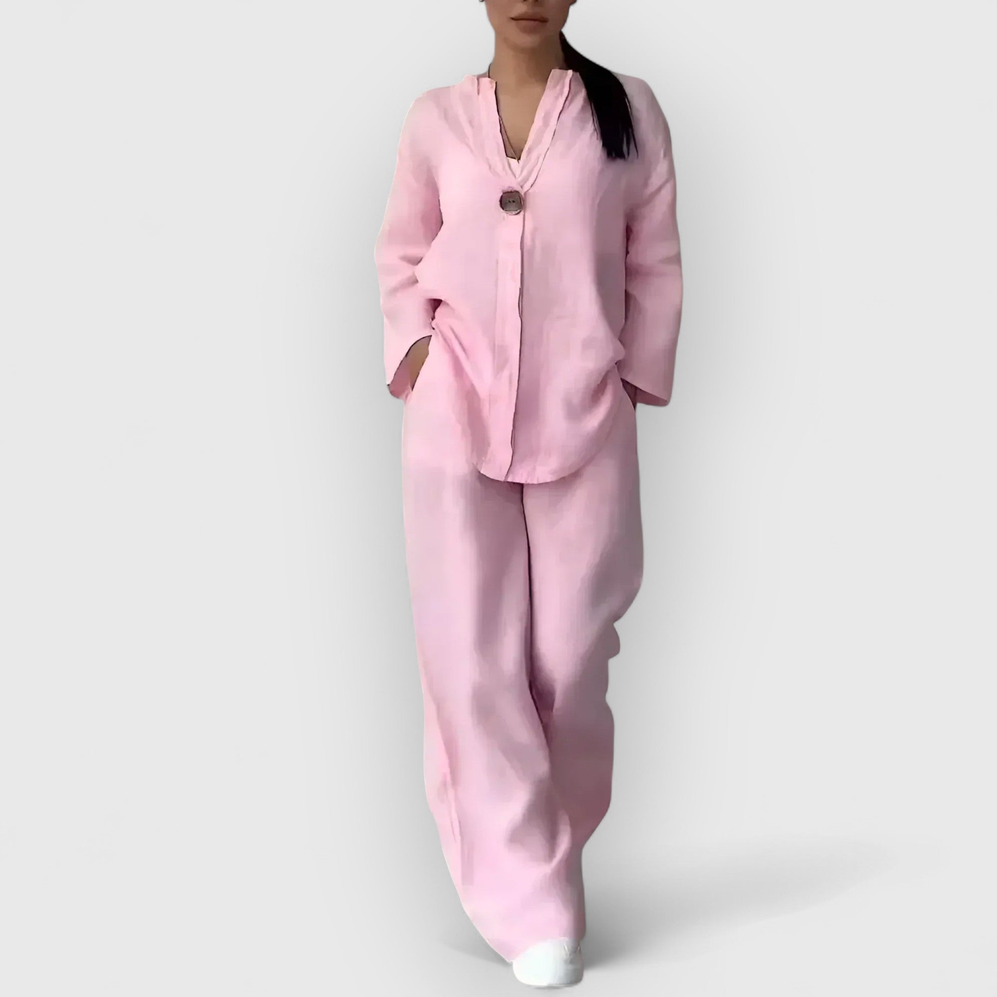 Ava™ | Margherita – Two-Piece Linen Set in Relaxed and Elegant Style