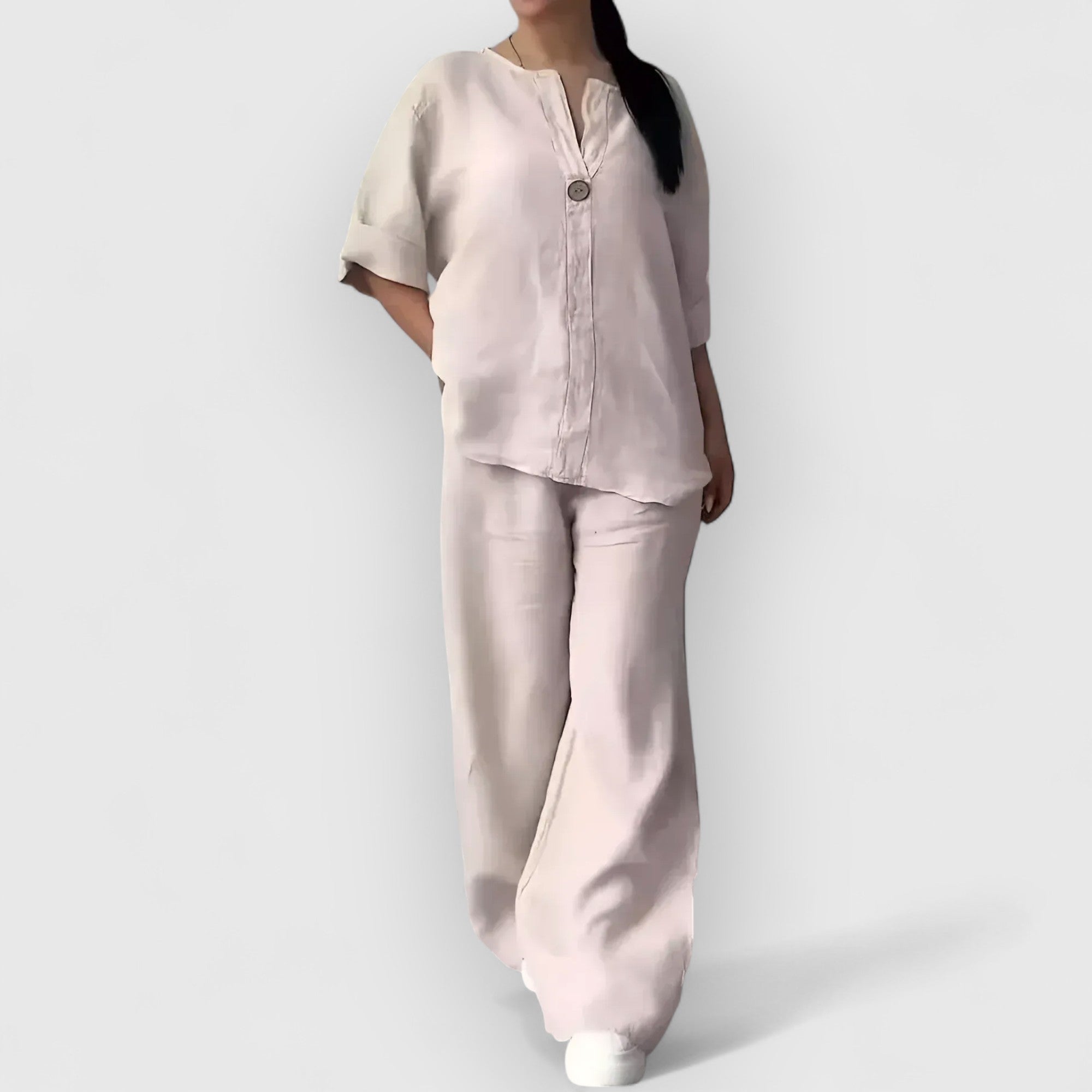 Ava™ | Margherita – Two-Piece Linen Set in Relaxed and Elegant Style