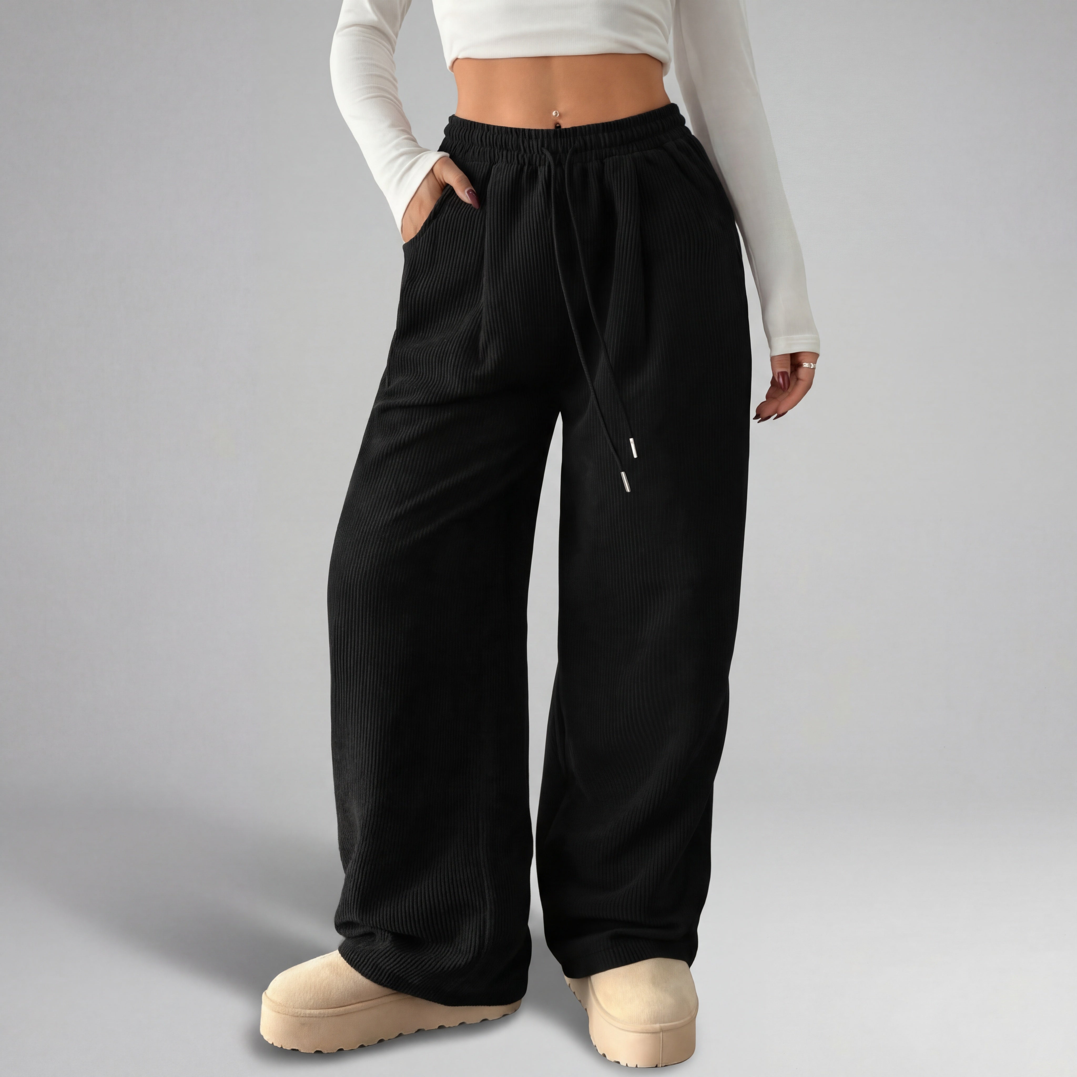 Ava™ - Cozy Vintage Drawstring Bottoms