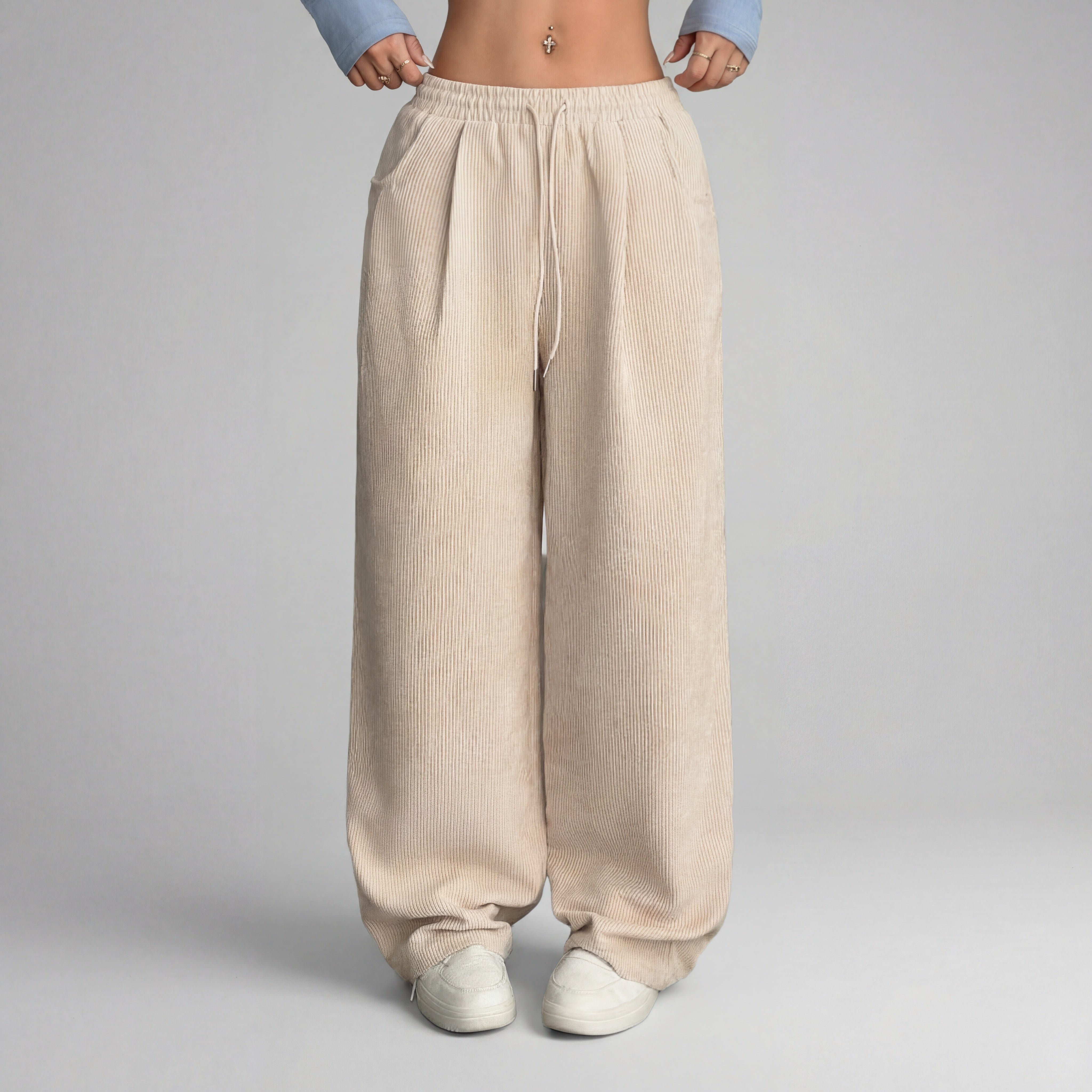 Ava™ - Cozy Vintage Drawstring Bottoms