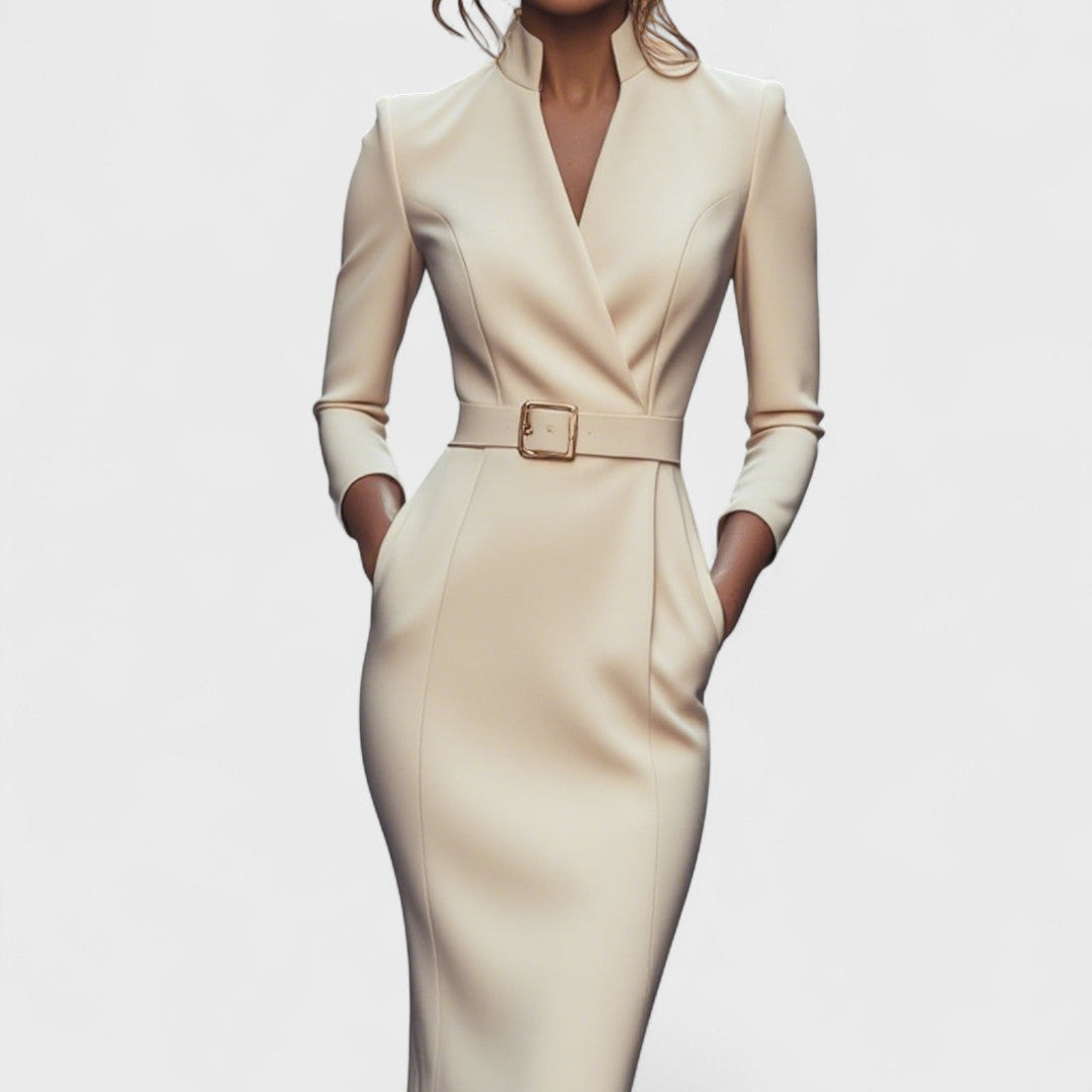Ava™ - Elegant dress with belt