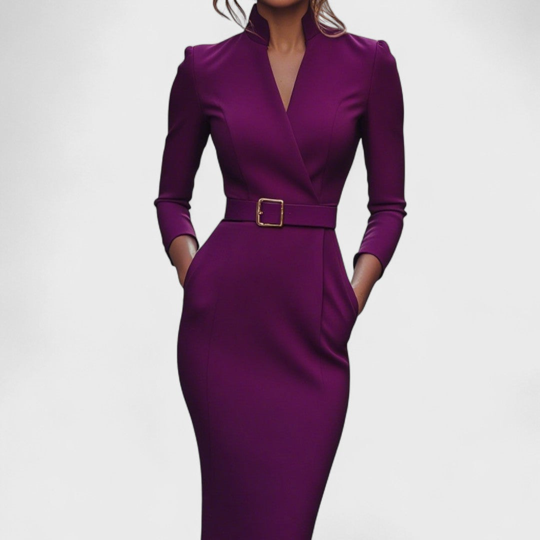 Ava™ - Elegant dress with belt