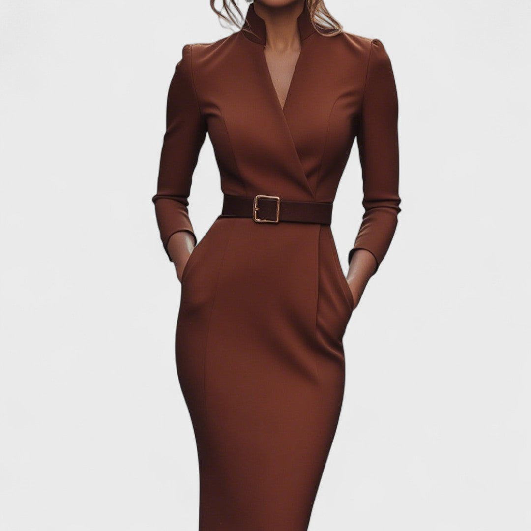 Ava™ - Elegant dress with belt