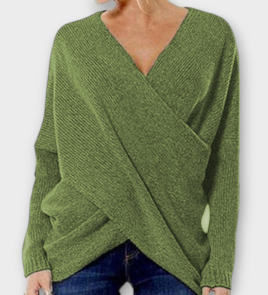 Ava™ - Crossed Sweater