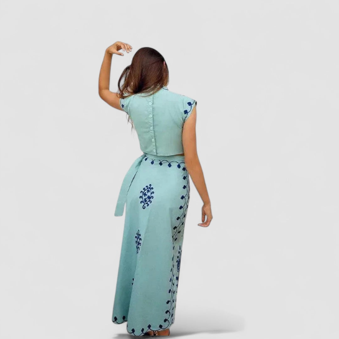 Ava™ | Camilla - Printed Top and Skirt