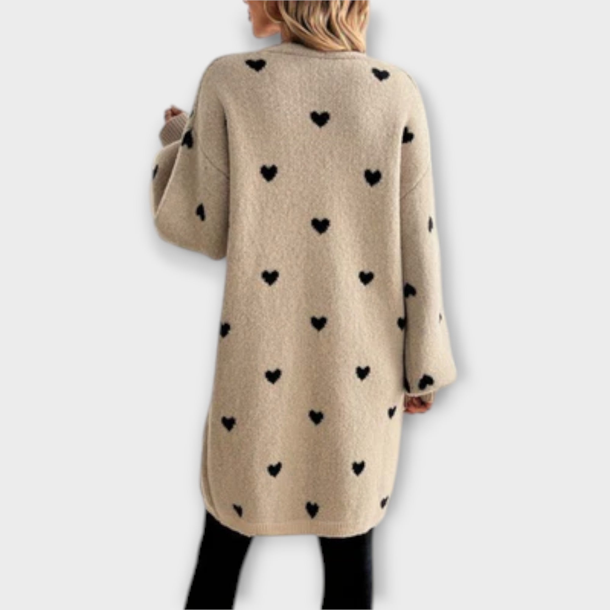 Ava™ - Cardigan with Heart Pattern