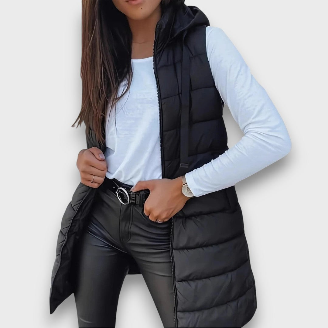 Ava™ - Casual sleeveless hooded puffer vest