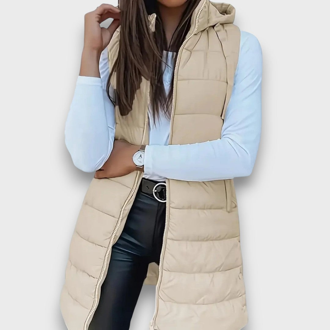 Ava™ - Casual sleeveless hooded puffer vest