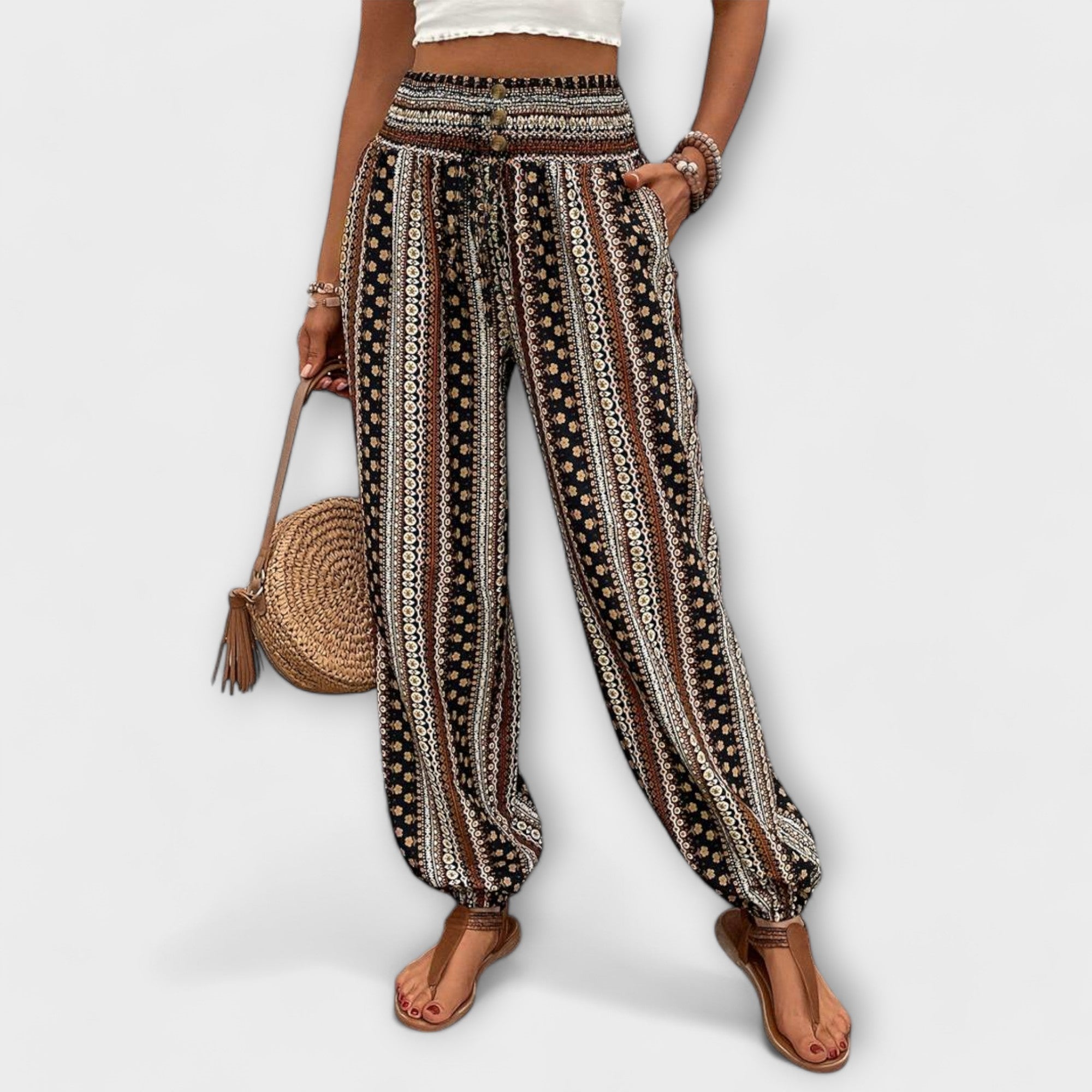 Ava™ - Tights with Ethnic Graphic