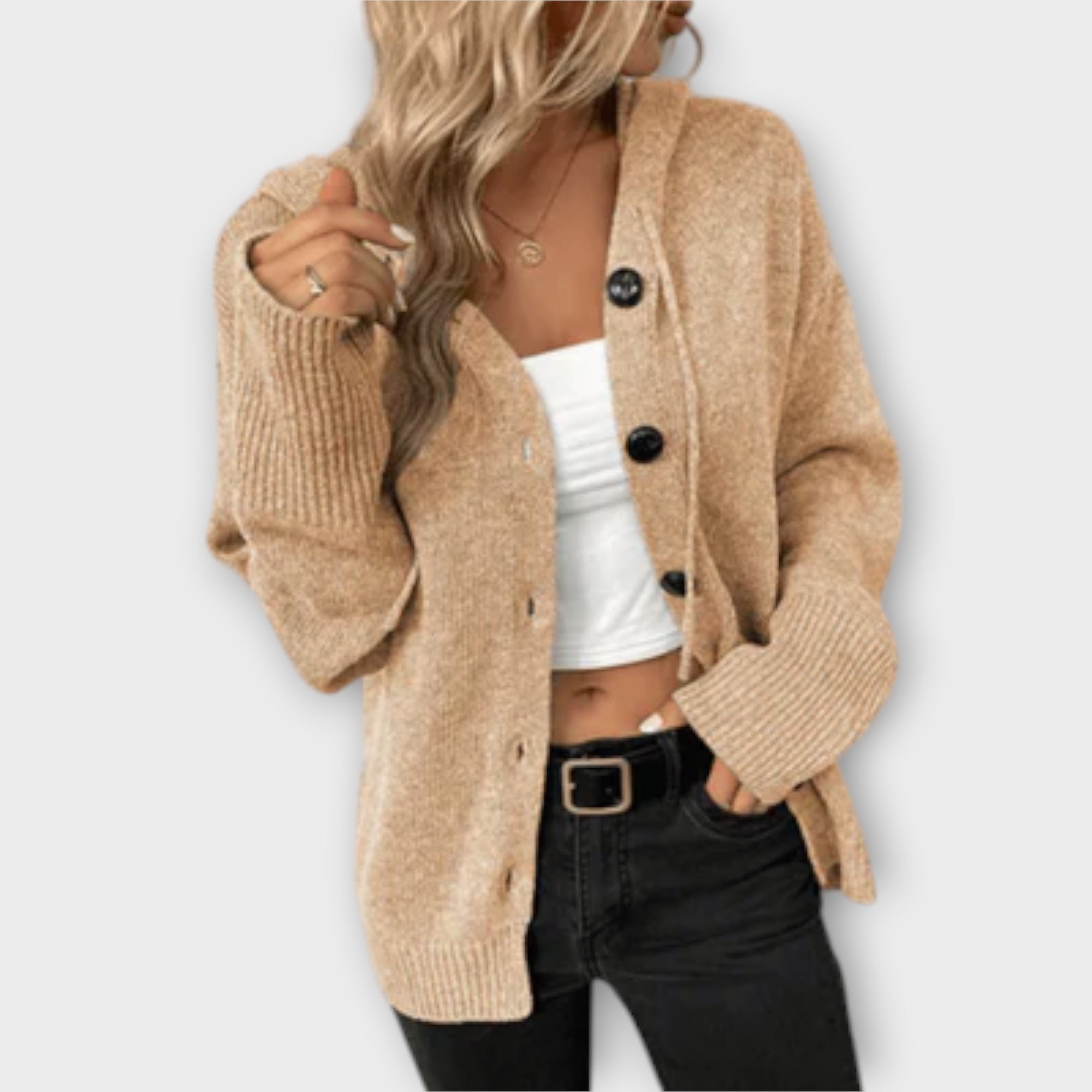 Ava™ - Knitted Cardigan with Buttons