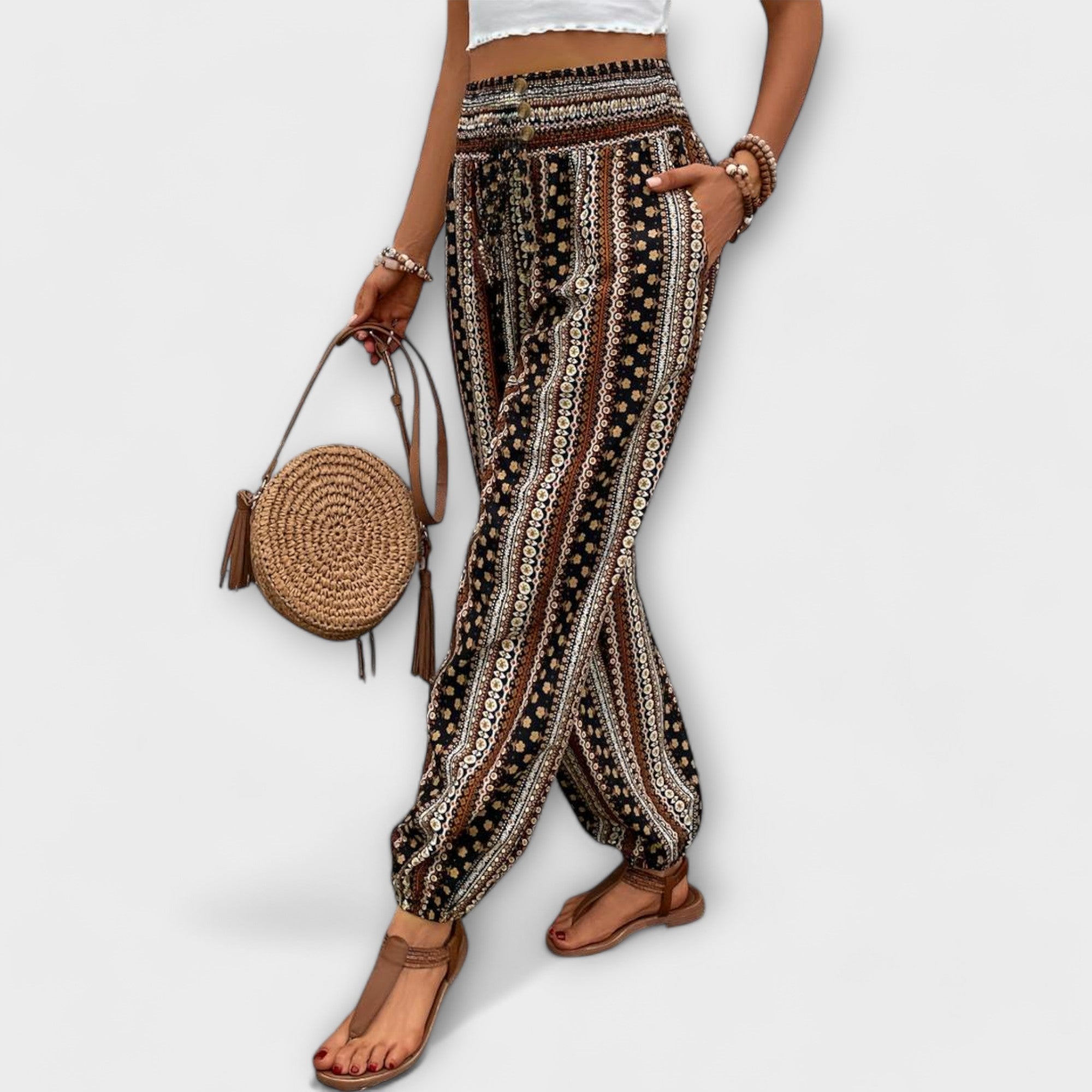 Ava™ - Tights with Ethnic Graphic