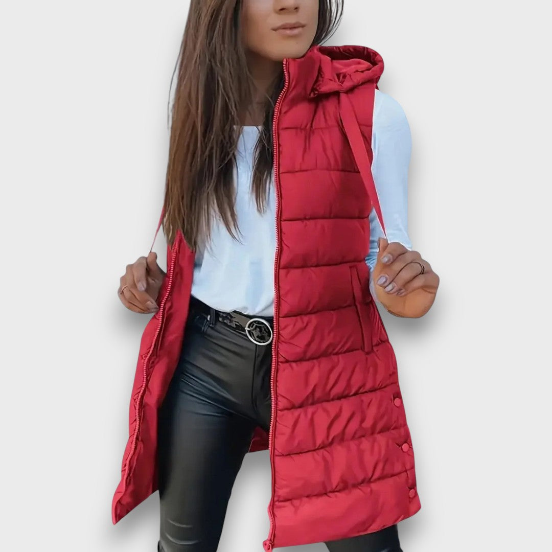 Ava™ - Casual sleeveless hooded puffer vest