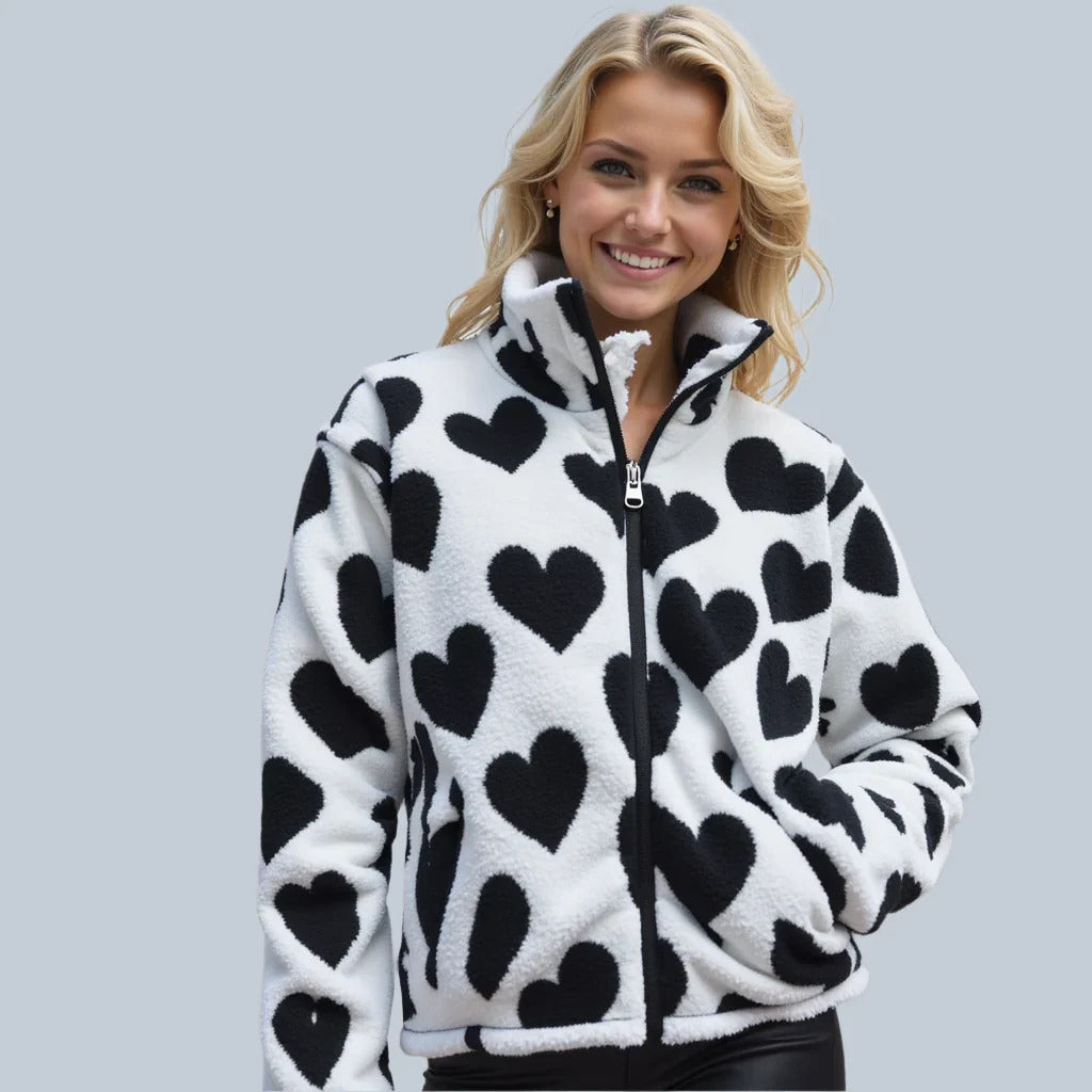 Ava™ | Reversible Heart Print Jacket