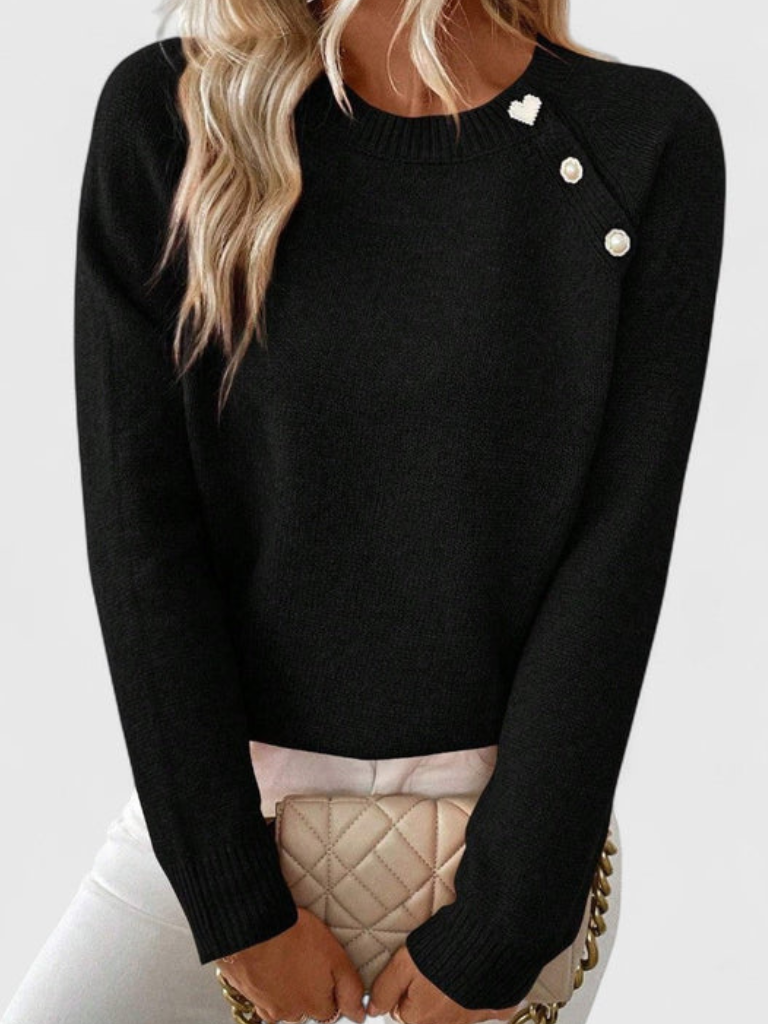 Ava™ Button Knit Top