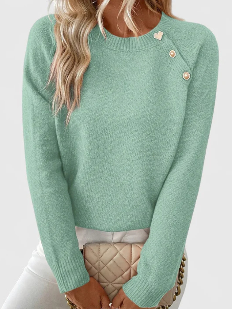 Ava™ Button Knit Top