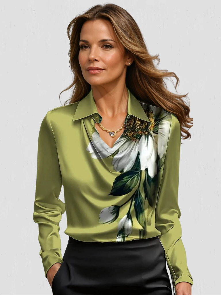 Ava™ Satin Drape Blouse