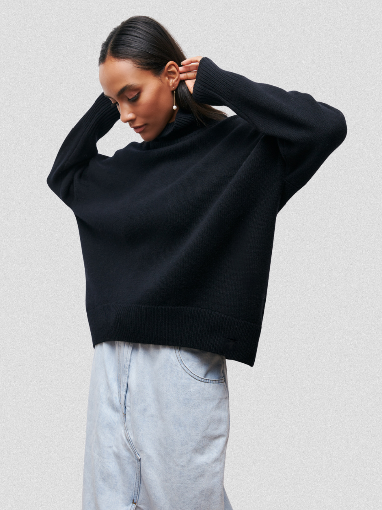 Ava™ High-Collar Knit Sweater