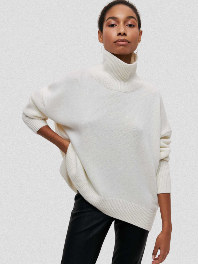 Ava™ High-Collar Knit Sweater
