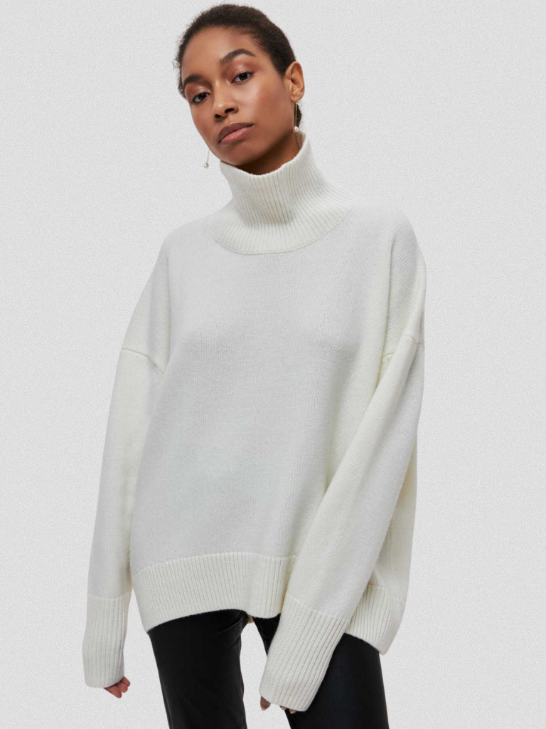 Ava™ High-Collar Knit Sweater