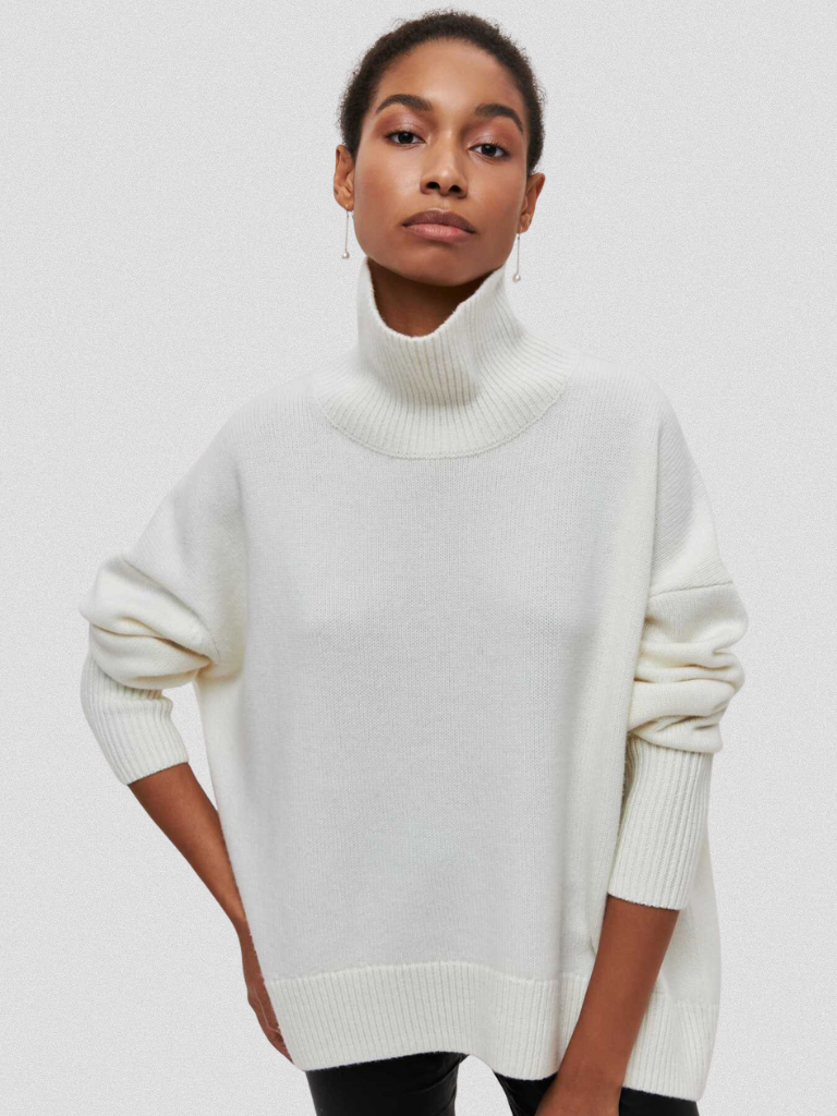 Ava™ High-Collar Knit Sweater