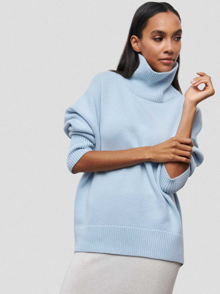 Ava™ High-Collar Knit Sweater