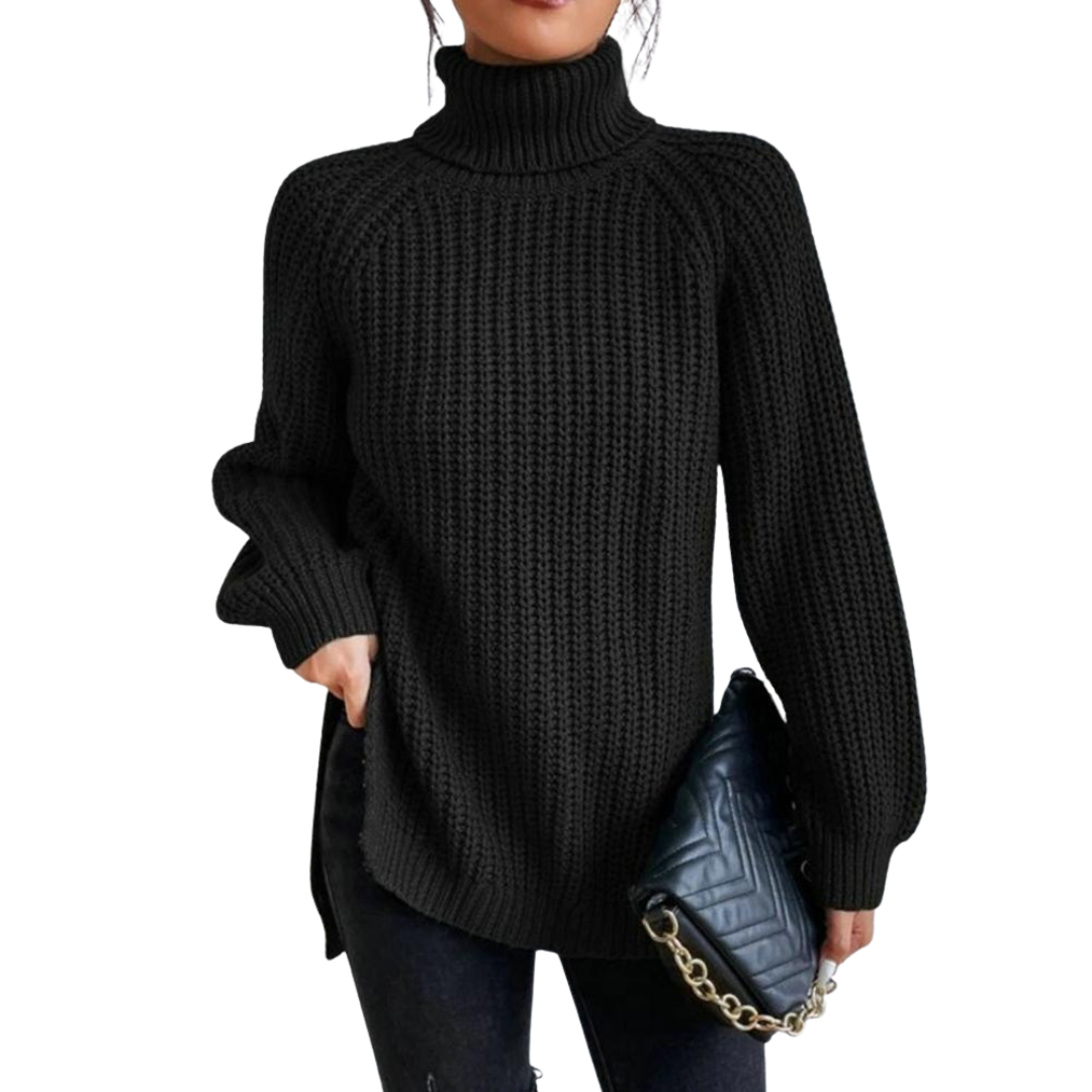 Ava™ - Cotton Ladies' Turtleneck for Winter