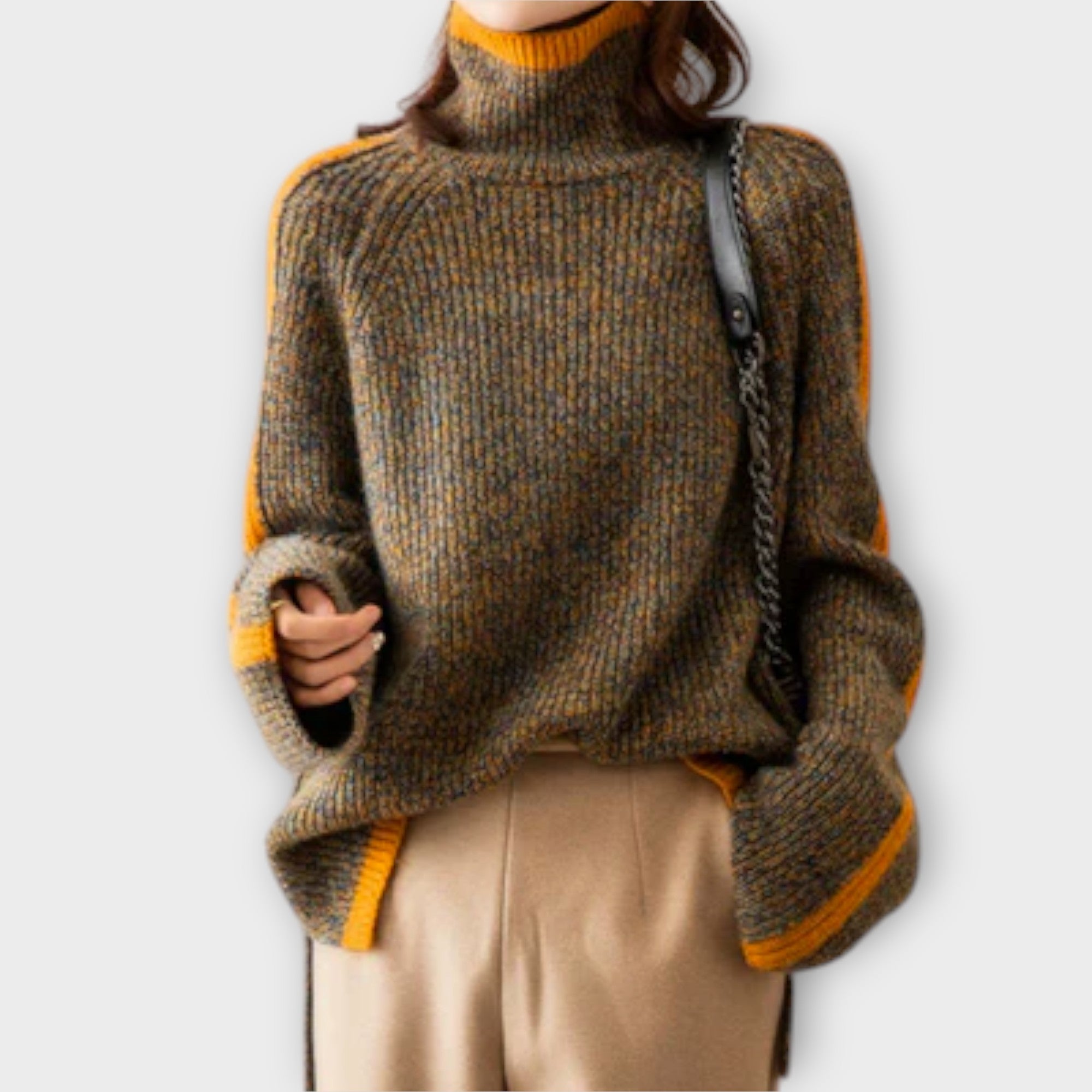 Ava™ Vintage Sweater with High Neck