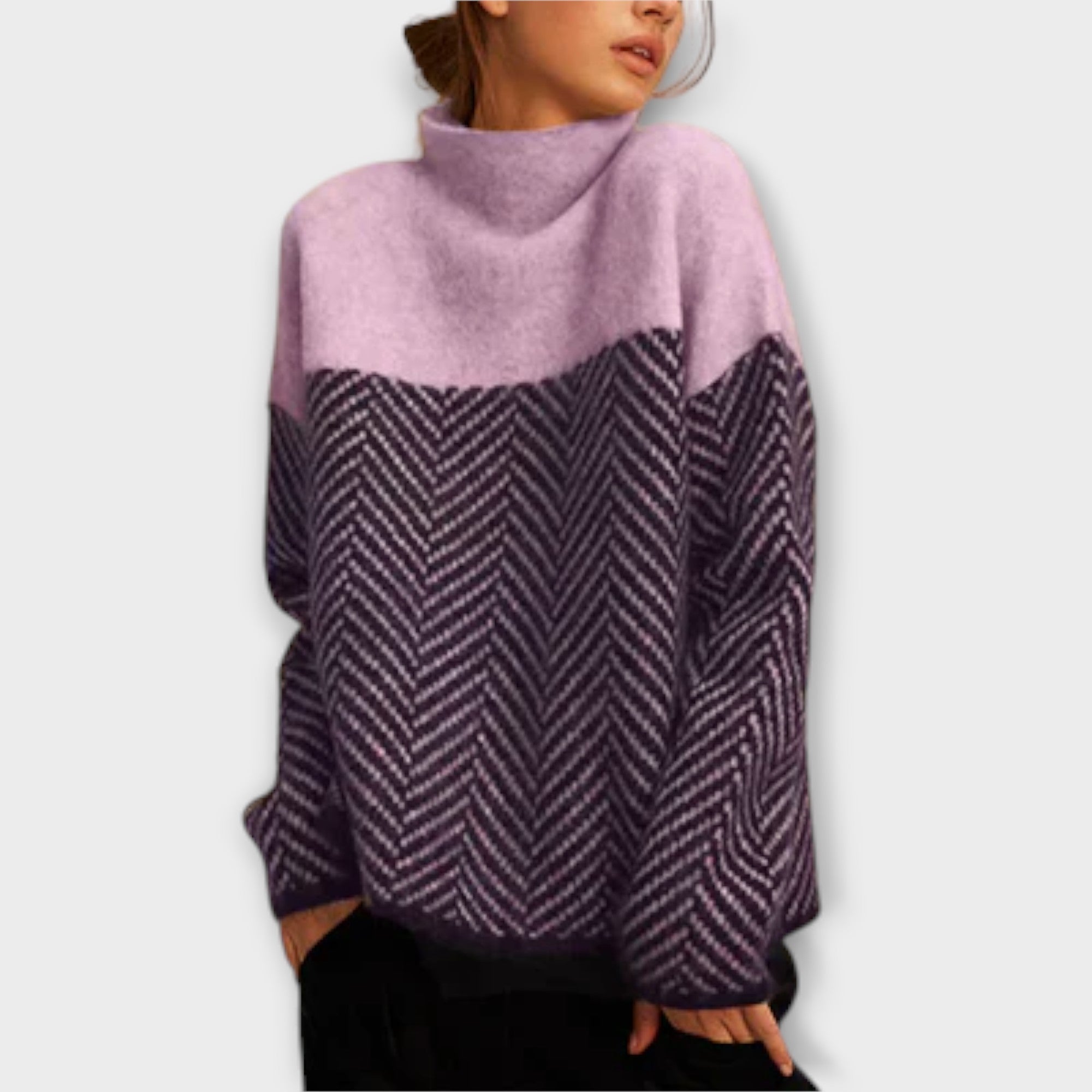 Ava™ - Soft Sweater with High Collar