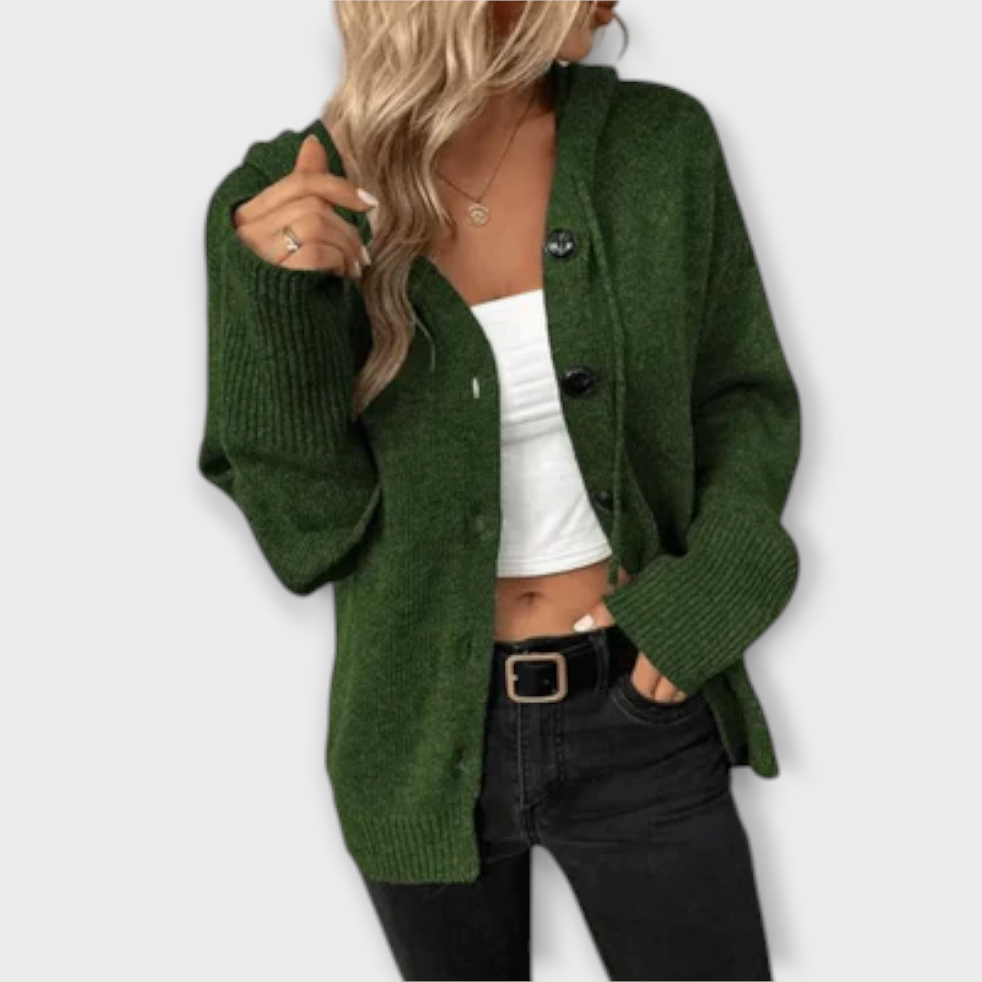 Ava™ - Knitted Cardigan with Buttons
