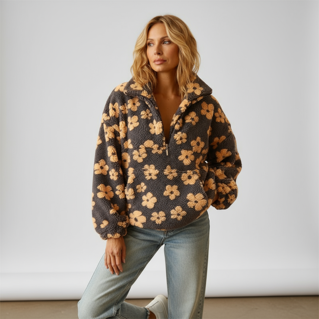 Ava™ | Warm and soft fleece zip sweatshirt