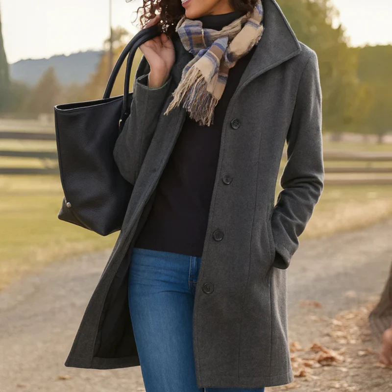 Ava™ - Elegant soft trench coat